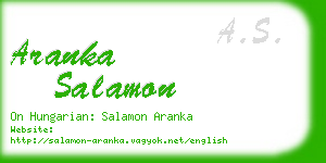 aranka salamon business card